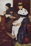 Leibl, Wilhelm Three Women in Church (mk09) Germany oil painting artist